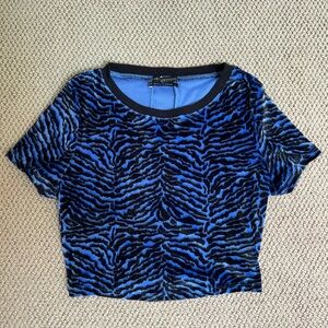 Urban Outfitters Cropped Velvet Tee